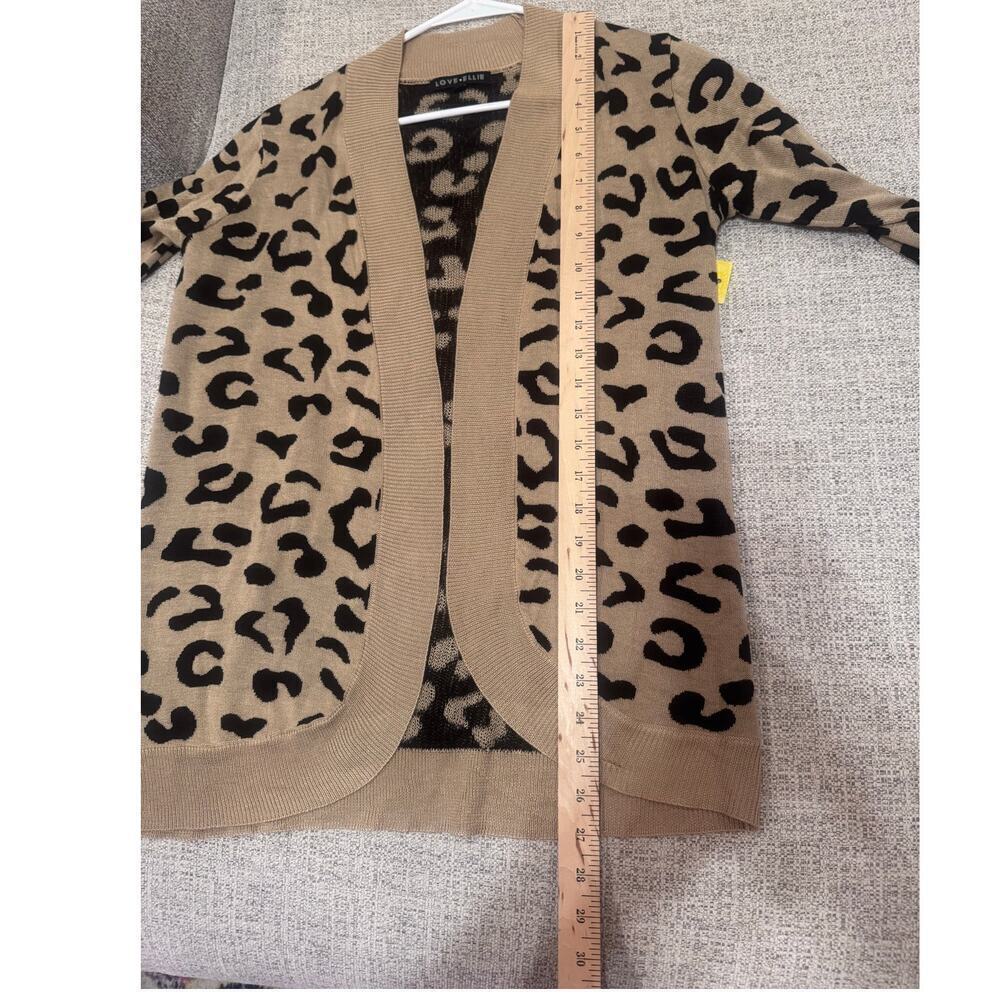 Love Ellie Animal Leopard Print Open Front Cardigan Lightweight Sweater Kids XL - Picture 9 of 9